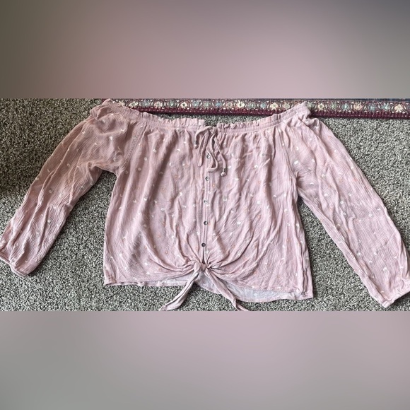 Hippie Rose Juniors Tie-Waist Ditsy Floral Dress, Size M, Multi-Color - Picture 8 of 8